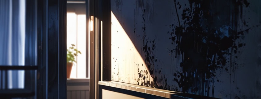 black mold gorwing on Toronto walls