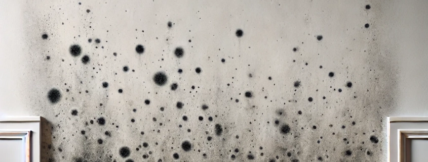 black mold growing on walls of home